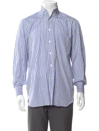 Pre-owned Stefano Ricci Striped Long Sleeve Dress Shirt In Blue