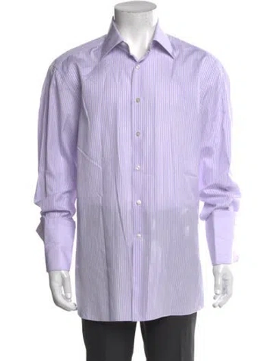 Pre-owned Stefano Ricci Striped Long Sleeve Dress Shirt In Pink