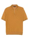 Stefano Ricci Striped Polo Shirt In Yellow