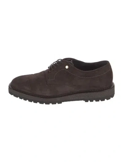 Pre-owned Stefano Ricci Suede Derby Shoes In Brown