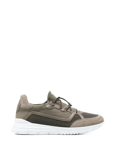 Stefano Ricci Suede-panelled Drawstring-fastening Sneakers In Gray
