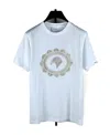 Stefano Ricci T-shirt With Round Neck And Short Sleeves In Blue