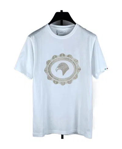 Stefano Ricci T-shirt With Round Neck And Short Sleeves In Blue