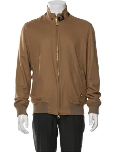 Pre-owned Stefano Ricci Vicuña Collar Pullover In Brown