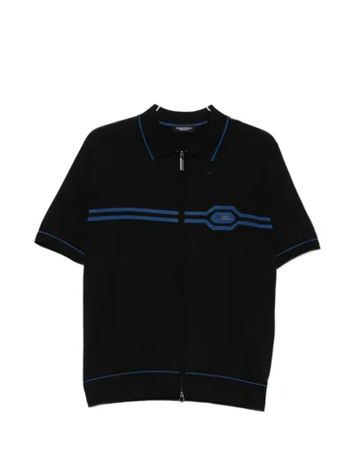 Stefano Ricci Zip-fastening Short-sleeve Cardigan In Black