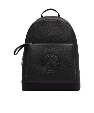 Stefano Ricci Zippered Shoulder Bag In Black