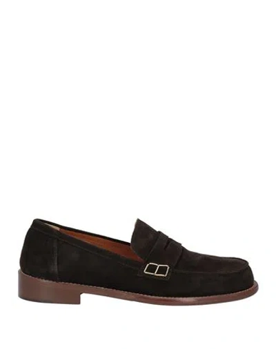 Stefano Tema Man Loafers Dark Brown Size 9 Leather