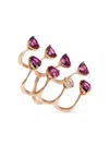 Stéfère 18k Rose Gold Aurore Amethyst And Sapphire Ring In Brown