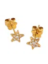 Stéfère 18k Yellow Gold Mini Lucky Stars Diamond Earrings In Gold