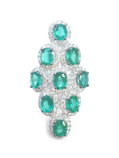 Stéfère Aurore Emerald And Diamond Ring In Green