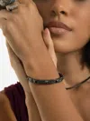Stéfère Black Diamond Spike Bangle In Black