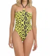 Steffany Milano Leopard Luxe Swimsuit In Yellow In Yellow