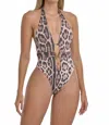 Steffany Milano Savage Charm One-piece Swimsuit In Multi In Brown