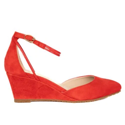 Steffie's Landmark Wedge Heel In Red