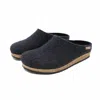 Stegmann Men's Original Cork Wool Clog In Graphite In Black