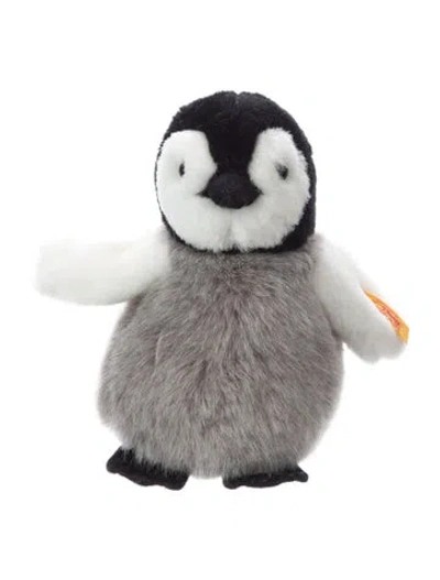 Pre-owned Steiff Flaps Baby Penguin Plush In Grey
