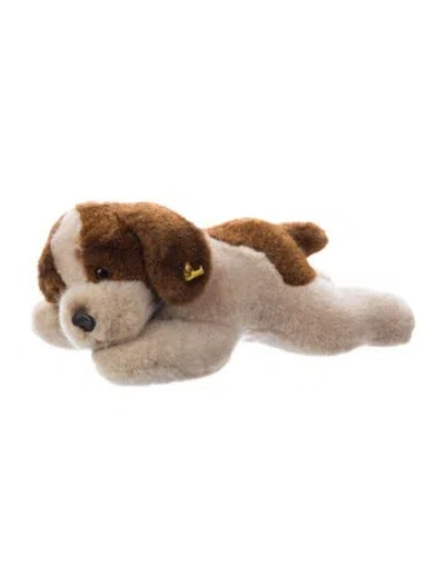 Pre-owned Steiff Floppy Cockie Puppy Plush In Neutrals