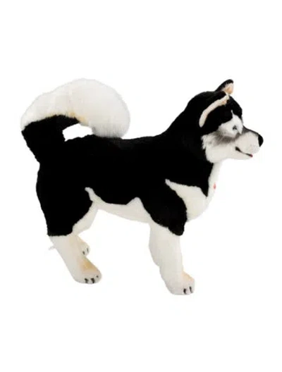 Pre-owned Steiff Large Husky Plush In Black