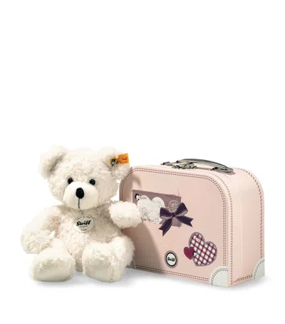 Steiff Lotte Teddy Bear And Suitcase In Purple