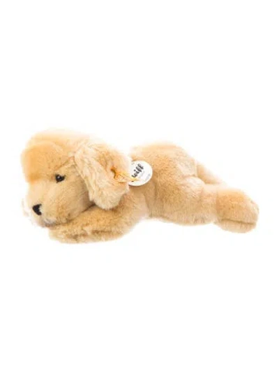 Pre-owned Steiff Lumpi Golden Retriever Puppy Plush In Neutrals