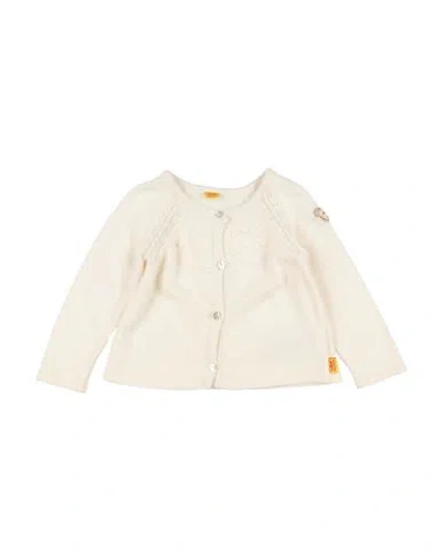 Steiff Babies'  Newborn Girl Cardigan Ivory Size 3 Viscose, Polyamide, Wool, Cashmere In White