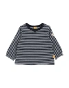 Steiff Newborn Girl T-shirt Midnight Blue Size 3 Cotton, Elastane In Midnight Blue