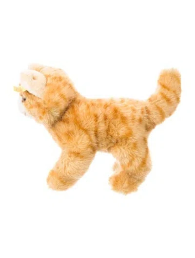 Pre-owned Steiff Tabby Cat Plush In Neutrals
