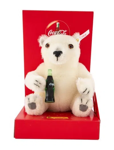 Pre-owned Steiff Vintage Limited Edition Coca-cola Polar Bear Cub Plush In White