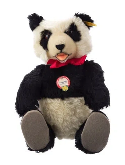 Pre-owned Steiff Vintage Replica 1938 Panda Bear Plush In Black