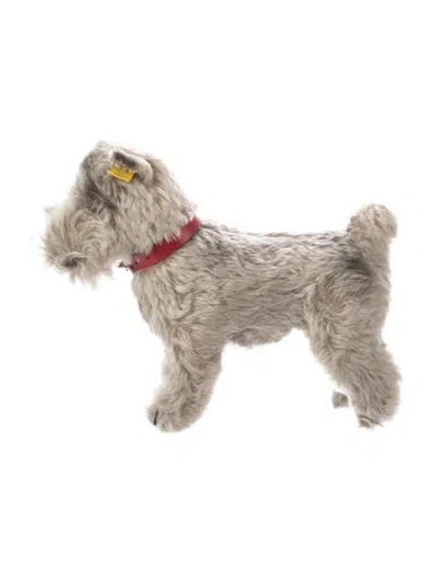 Pre-owned Steiff Vintage Tessie Schnauzer Plush In Grey