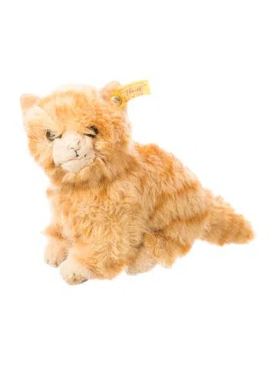 Pre-owned Steiff Vintage Whiskas Cat Plush In Orange