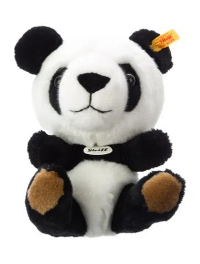 Pre-owned Steiff Wild Animals Tom Panda Plush In Black