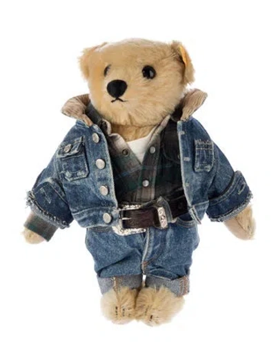 Pre-owned Steiff X Polo Ralph Lauren 'the Ranch Bear Plush' In Blue