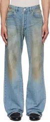 Stein Blue Flare Jeans In Purple