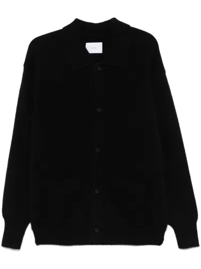 Stein Brushed Cardigan In Black