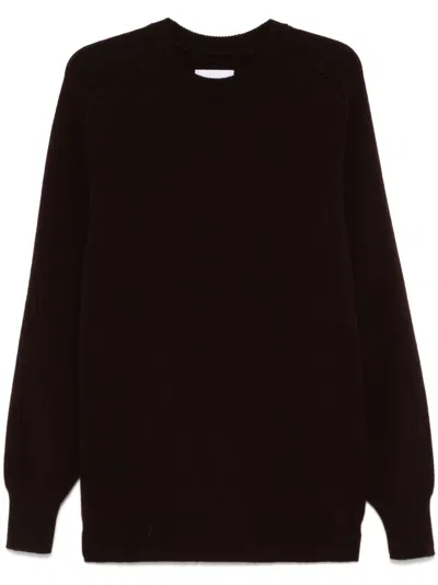 Stein Brushed Sweater In Brown