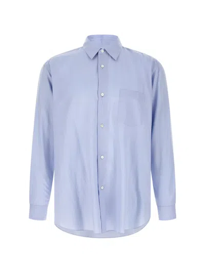 Stein Button-up Cotton Shirt In Blue