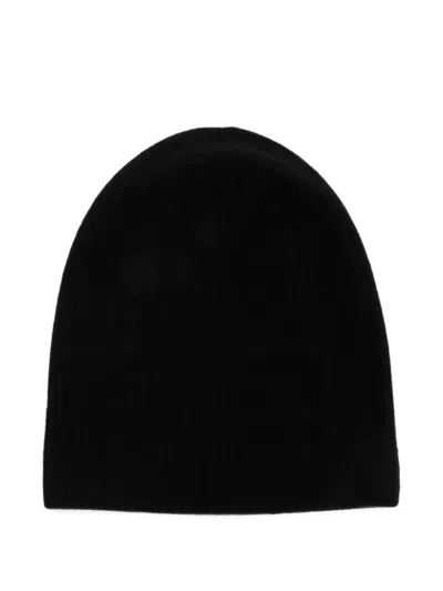 Stein Fine-knit Wool Beanie Hat In Black