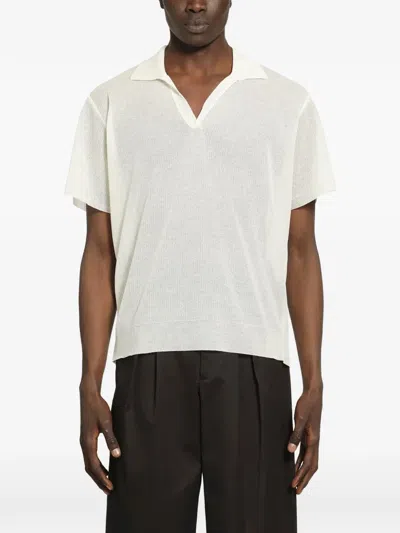 Stein Knitted V-neck Sweater In Neutral