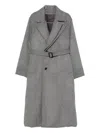 Stein Mantel Im Layering-look In Gray