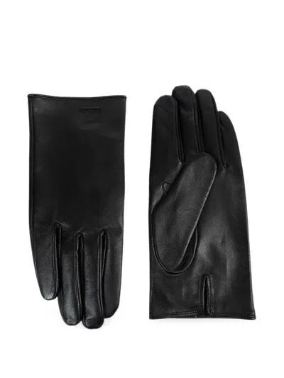 Stein Leather Gloves In Black