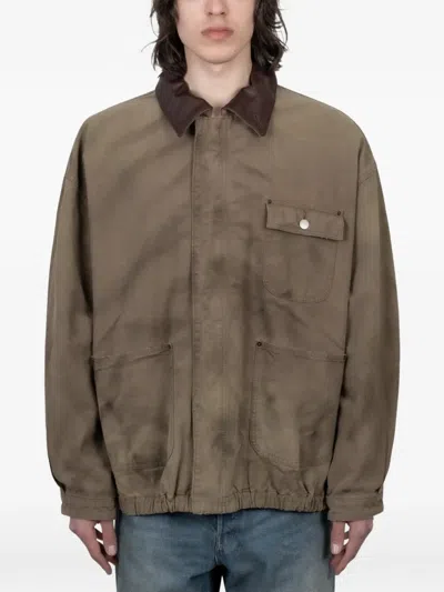 Stein Oxford Jacket In Brown