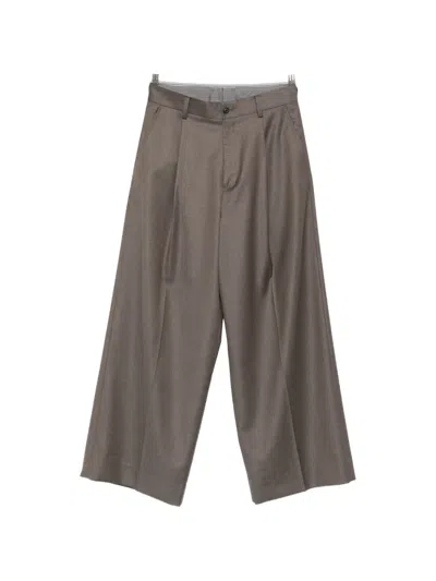 Stein Pleated Trousers In Brown