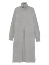 Stein Roll-neck Wool Dress In Gray
