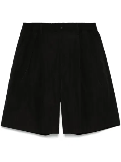 Stein Windproof Wide Shorts In Black