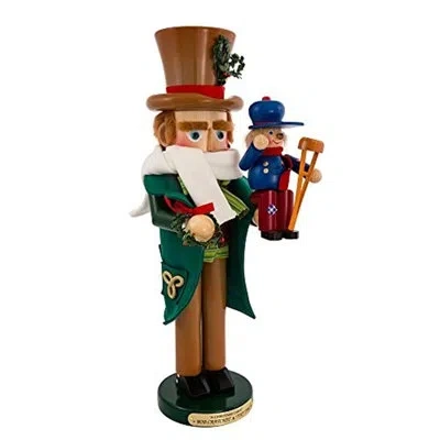Steinbach Limited Edition Christmas Carol Series, Bob Cratchit W/ Tiny Tim, 17" In Multicolor
