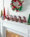 Steinbach Santa On His Sled With Reindeer Christmas Decoration In Multi