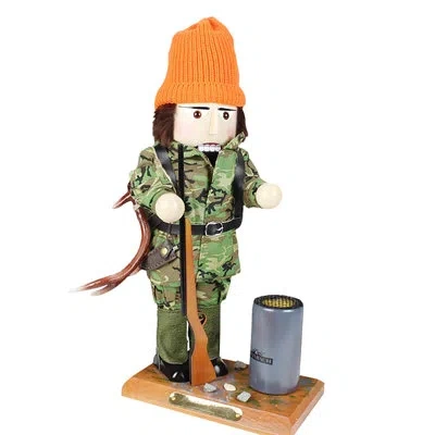 Steinbach Wooden Mountain Hunter Nutcracker, 18in In Green,yellow,brown,black