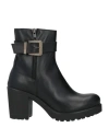 Stele Woman Ankle Boots Black Size 8 Calfskin In Black