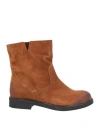 Stele Woman Ankle Boots Brown Size 9 Soft Leather In Brown